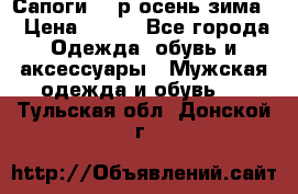 Сапоги 35 р.осень-зима  › Цена ­ 700 - Все города Одежда, обувь и аксессуары » Мужская одежда и обувь   . Тульская обл.,Донской г.